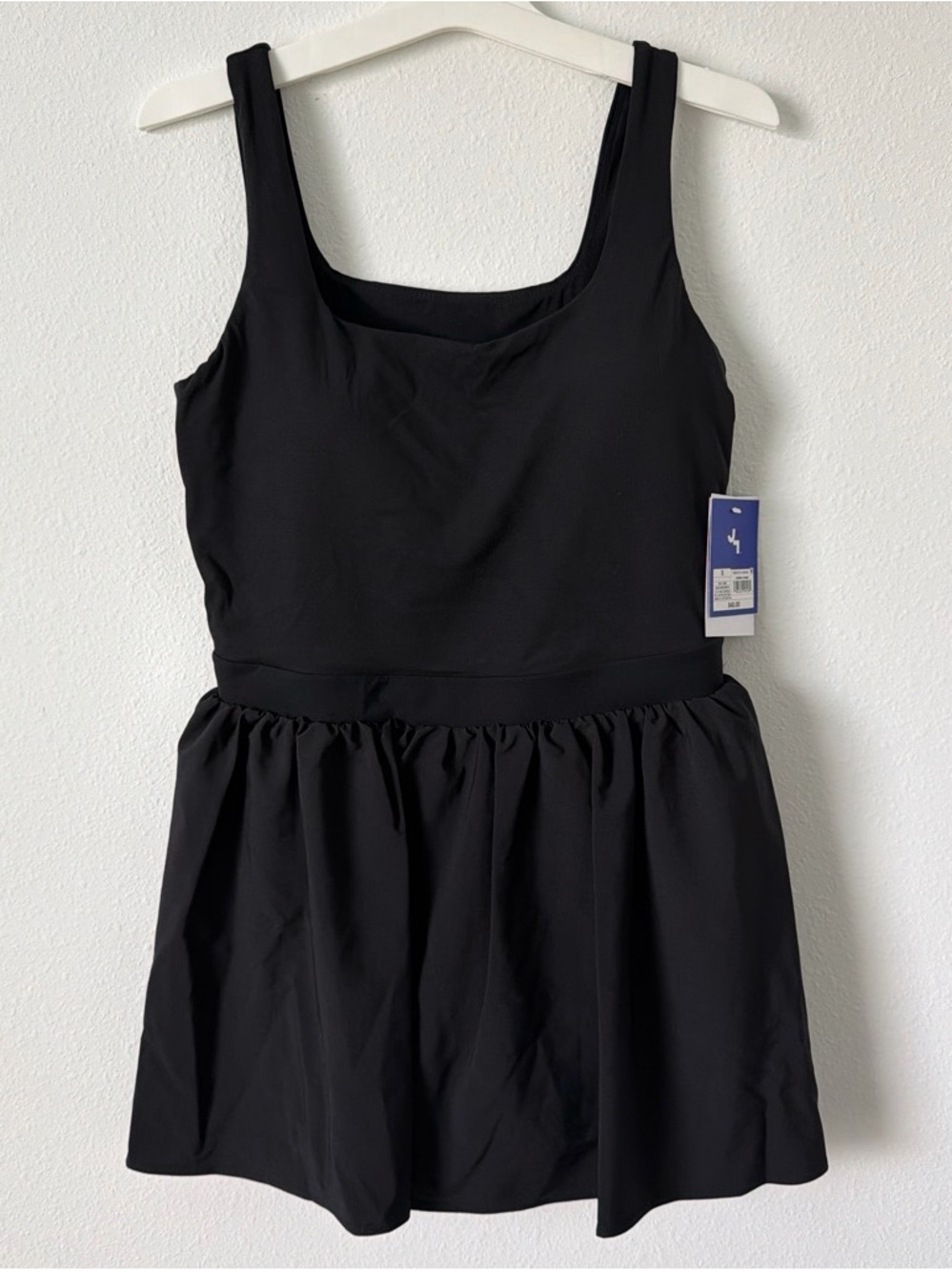 JoyLab Black Sleeveless Scoop Neck Activewear Dress with built in shorts